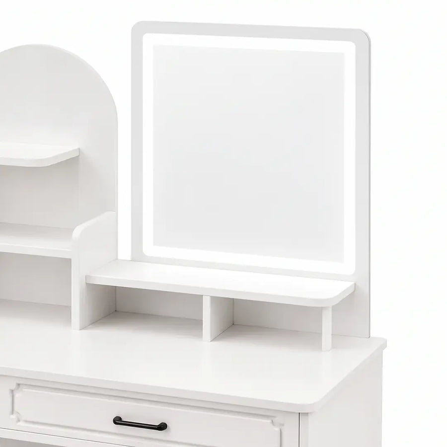 Sto za šminkanje Imara bijeli - detalj LED rasvjete na ogledalu