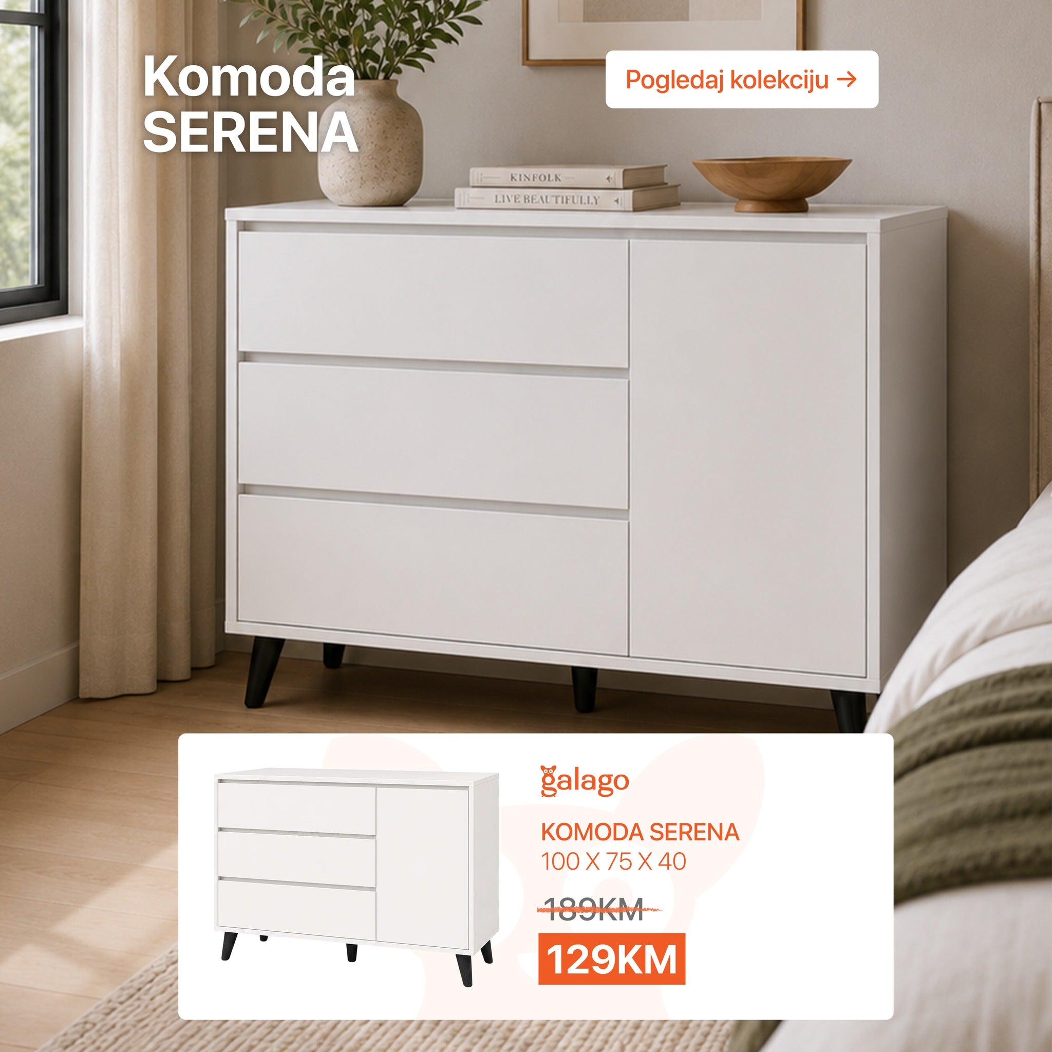 Instagram objava: Komoda Serena